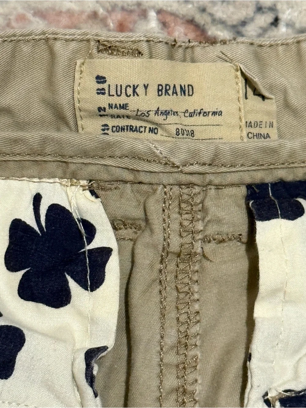 Lucky Brand Kids Cargo Shorts in Khaki Green